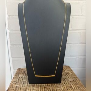 Gorjana Hammered Bar Long Necklace